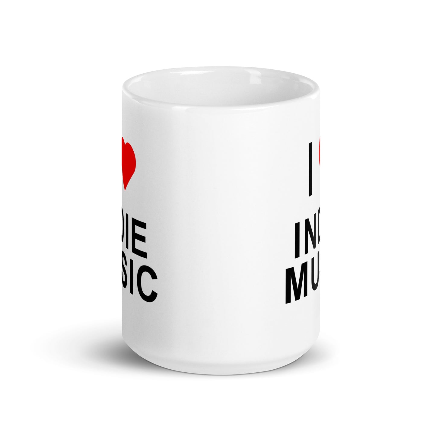 "I Love Indie Music" white glossy mug